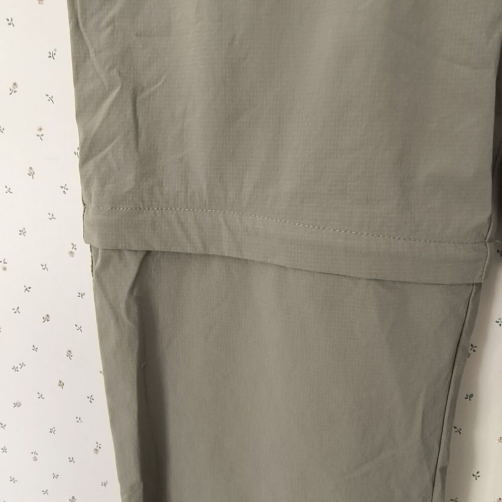 Mountain Hardwear Hiking Pants Womens 12 Olive Green Zip Off Convertible Stretch - Picture 8 of 16